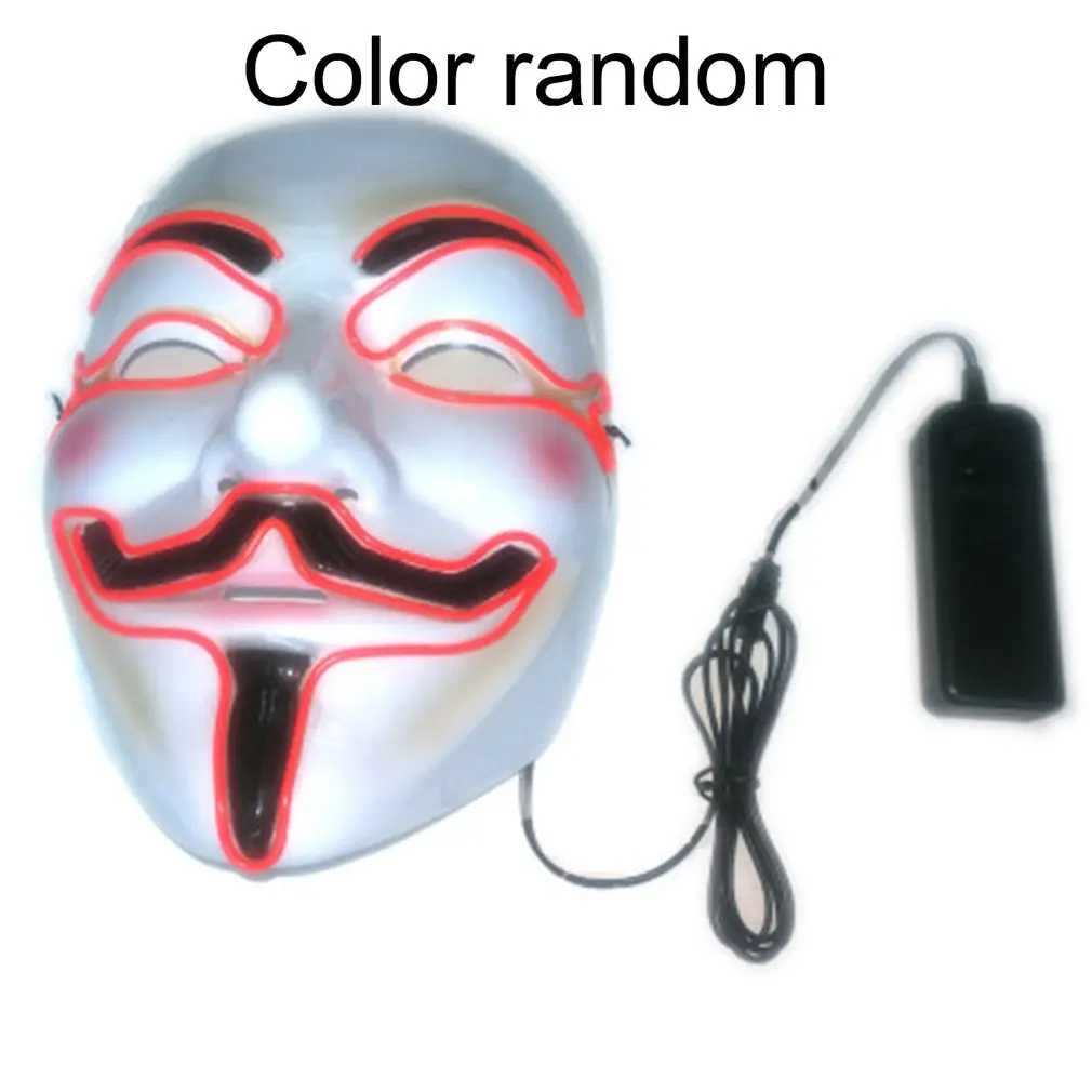 

2019 Halloween LED Luminous Mask Masquerade Mask Horror Terror Cold Light Masks Halloween Festival Party Hot Costume Play Prop
