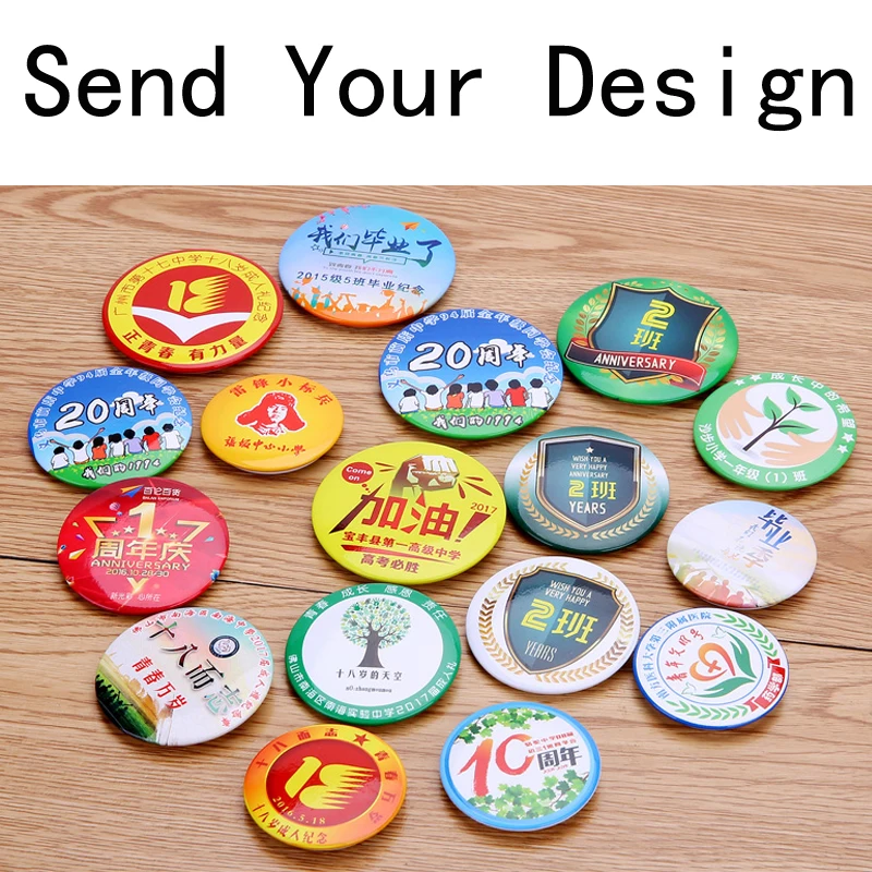 

100Sets 44/58mm Custom Made Badge Button Pin Back Button Supply Materials for Professional Pin Maker Supplies