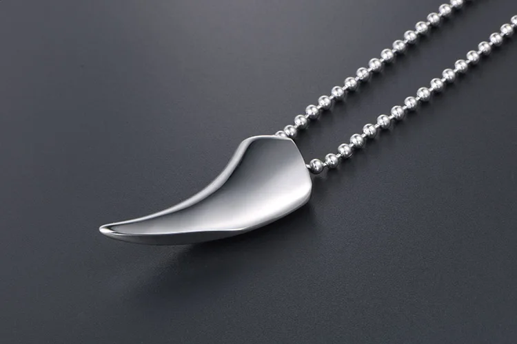 个性狼牙钛钢男士项链时尚潮人女钛钢吊坠 (9)