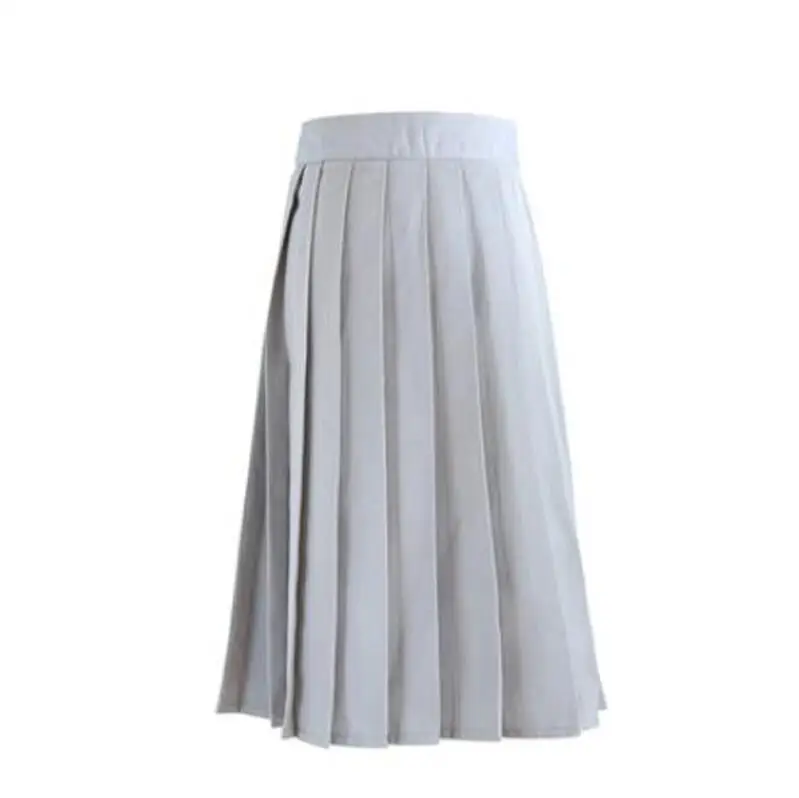 Gray Long Skirt Новинка года; школьная форма для школьниц Jk; короткая юбка; плиссированная юбка; Одежда для девочек; Xs-5xl - Цвет: Gray Long Skirt