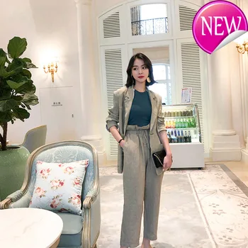 

Spring New 2020 Casual Fashion Temperament Women Loose Solid Color Long-sleeved Drawstring Belt Jumpsuit