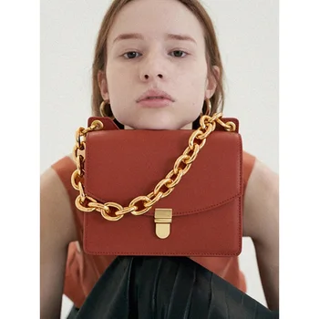 

2019 Women Small Square Bags Luxury Brand Lock Chain Handbag Fashion Shoulder Crossbody Bags Brand Designer Party Wedding Clutch