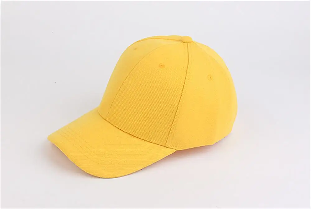 Женская Мужская кепка, изогнутый солнцезащитный козырек, светильник, одноцветная бейсболка, Мужская кепка, уличная Кепка От Солнца, регулируемая Спортивная Кепка для лета - Цвет: Yellow