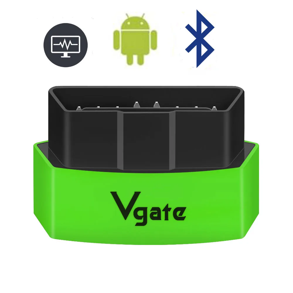 Vgate iCar elm 327 wifi/Bluetooth для IOS/Android/PC OBD OBD2 диагностический инструмент ELM327 v2.1 wifi диагностический считыватель кода сканер - Цвет: Bluetooth Green