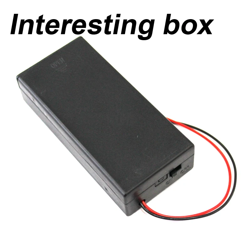 Caja de batería 18650 con interruptor, 2 baterías de litio de 7,4 v con tapa, kit de bricolaje, 2 celdas en serie