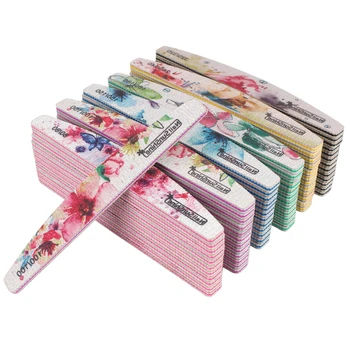 

50pcs/lot Sandpaper Nail Files For Manicure Gel Polish Buffer Buffing Colorful Nail Files multi Grit lime a ongle professionel