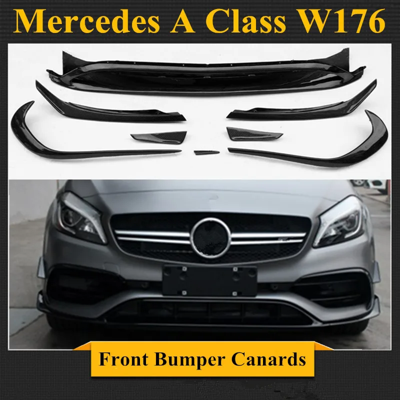 Передний бампер для Mercedes W176 из углеродного волокна/АБС 8 шт./компл. A45 AMG стиль A Class |