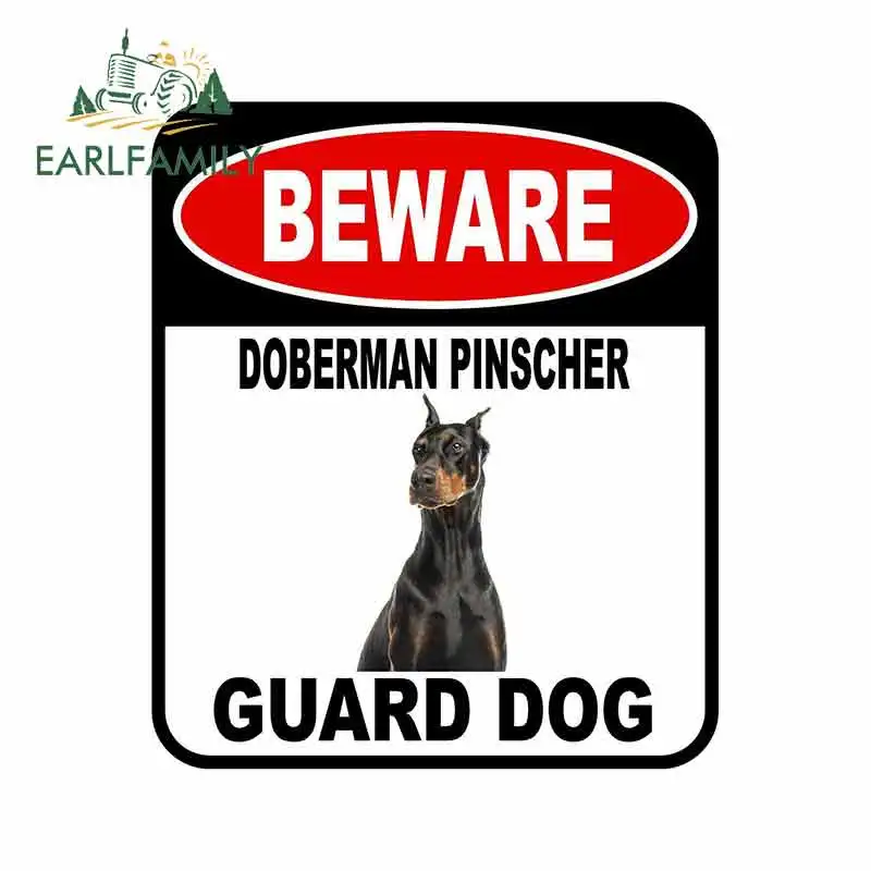 DOBERMAN Security Decal Area Patrolled pet dog guard owner veterinarian vet