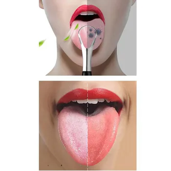 

1PC Stainless Steel Tongue Scraper Cleaner Fresh Breath Cleaning Coated TongueToothbrush Oral Hygiene Care Tools