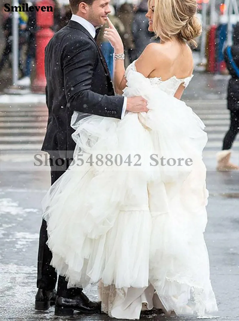 Smileven/кружевное свадебное платье русалки с открытыми плечами; Свадебные платья принцессы; Vestido De Noiva; богемные свадебные платья