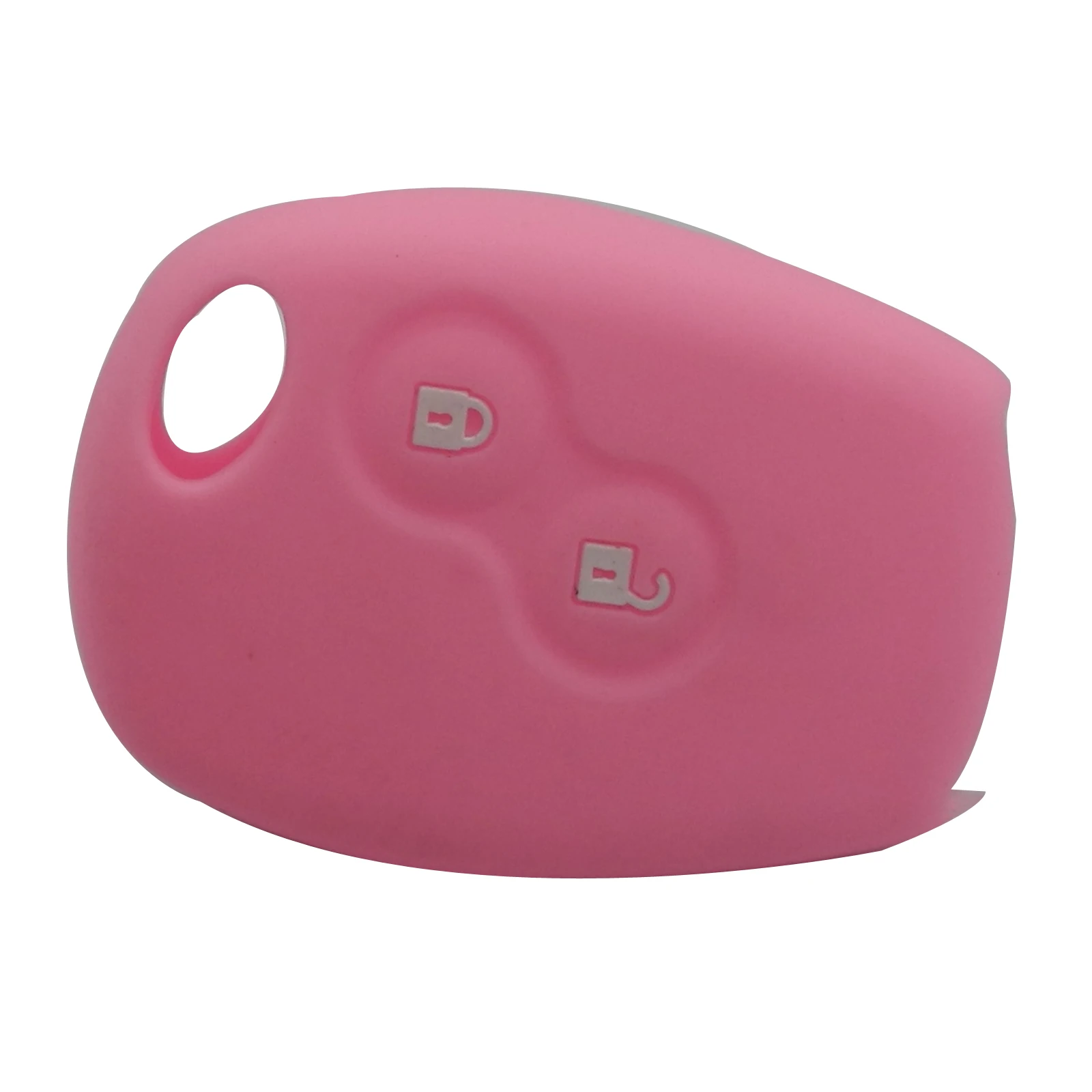 Jingyuqin пульт дистанционного управления 2 кнопки силиконовый резиновый чехол для ключей автомобиля для Renault Kangoo DACIA Scenic Megane Sandero Captur Twingo Modu - Название цвета: pink