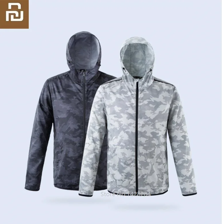 Youpin New ULEEMARK men trend Camouflage Quick drying jacket Reflective printing YKK zipper Casual loose sweatshirt | Дом и сад