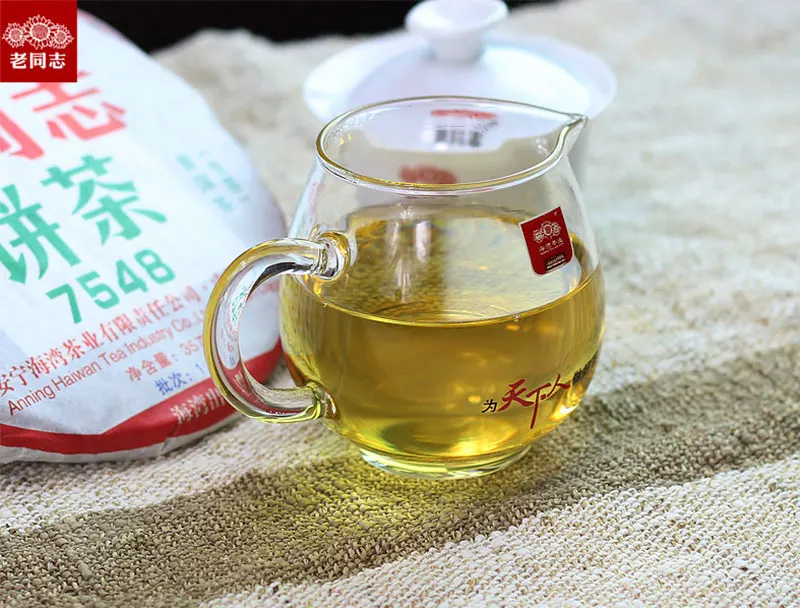 Haiwan Pu'er 7548 партия 171 старый Камрад Shen Pu'er чай 357 г