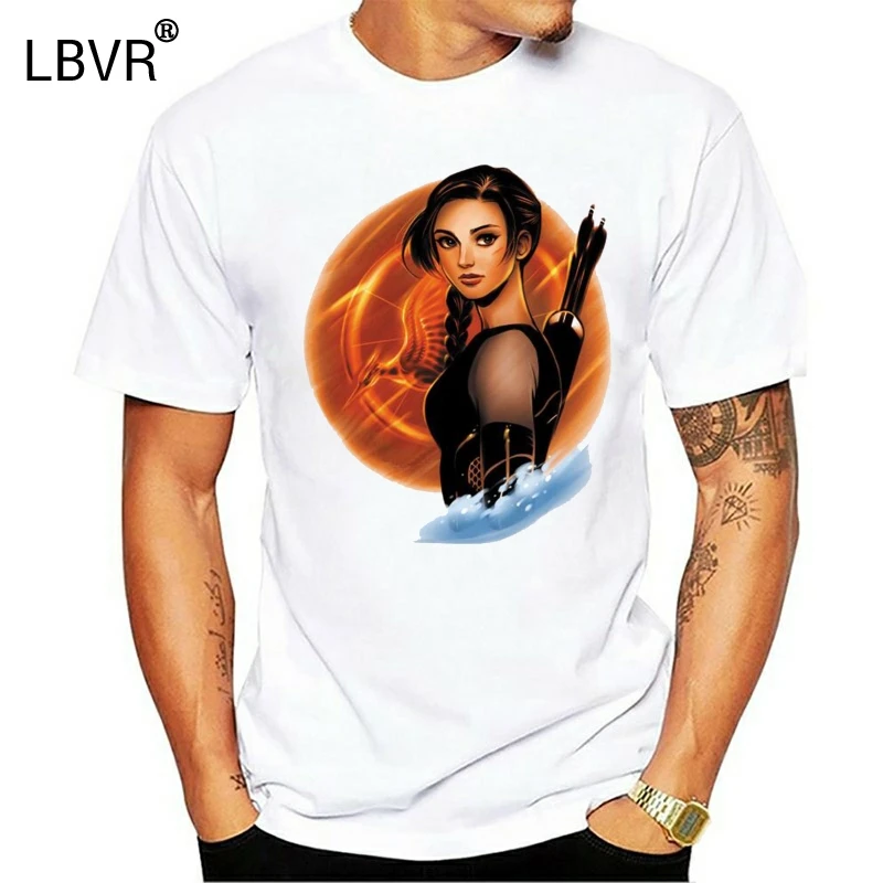 Футболка с изображением Голодных игр ловли огня вдохновленная Katniss Everdeen