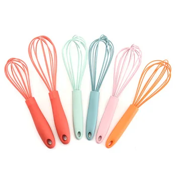 

1pcs Colorful 10 Inches Hand Egg Mixer Silicone Balloon Whisk Milk Cream Frother Kitchen Utensils for Blending Stirring