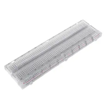 

730 Holes Transparent Breadboard Protoboard DIY Kit Universal PCB Circuit Board Solderless