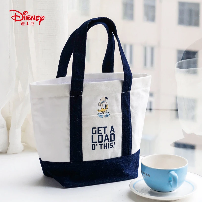 Sac à Lunch en toile pour femmes | Sac en toile multifonction Simple et à la mode Disney Donald, sac de maman, pour offre spéciale