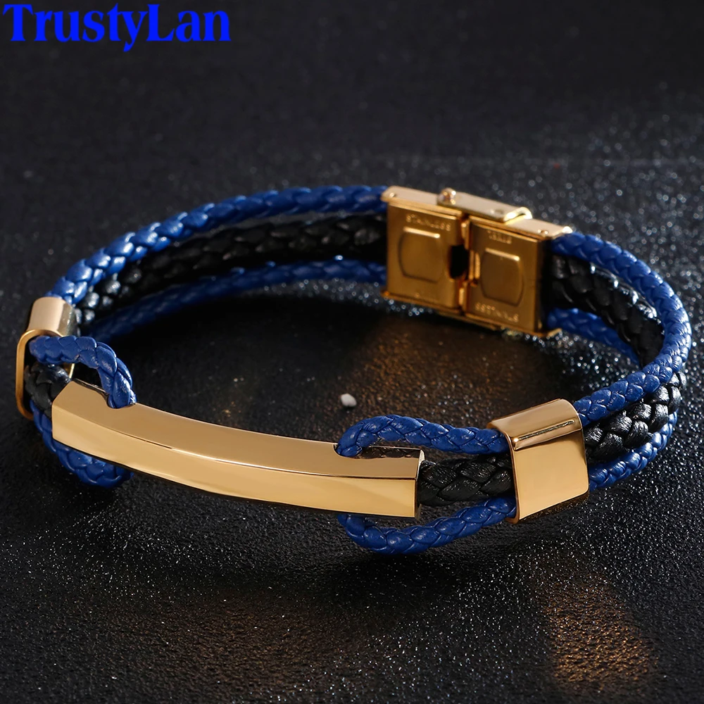 Versace Medusa Braided Leather Bracelet for Men | US Online Store