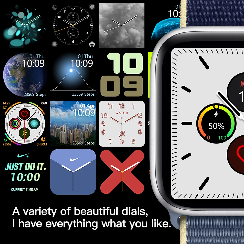 IWO 12 умные часы серии 5 44 мм 30+ watchfaces Siri умные часы для Android IOS телефонов PK iwo 8 9 10