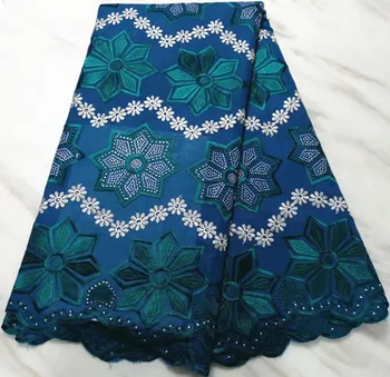 

Swiss voile lace in switzerland with stone african lace fabric cotton lace 5yards nigerian lace fabrics for party dress PL-E138