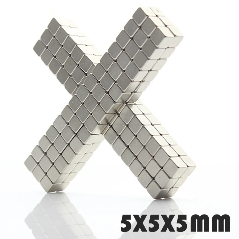 

216Pcs 5x5X5 mm 5*5*5 mm Neodymium Magnet Permanent N35 Super Strong Powerful Block Magnetic Magnets L 5mm*5mm*5mm