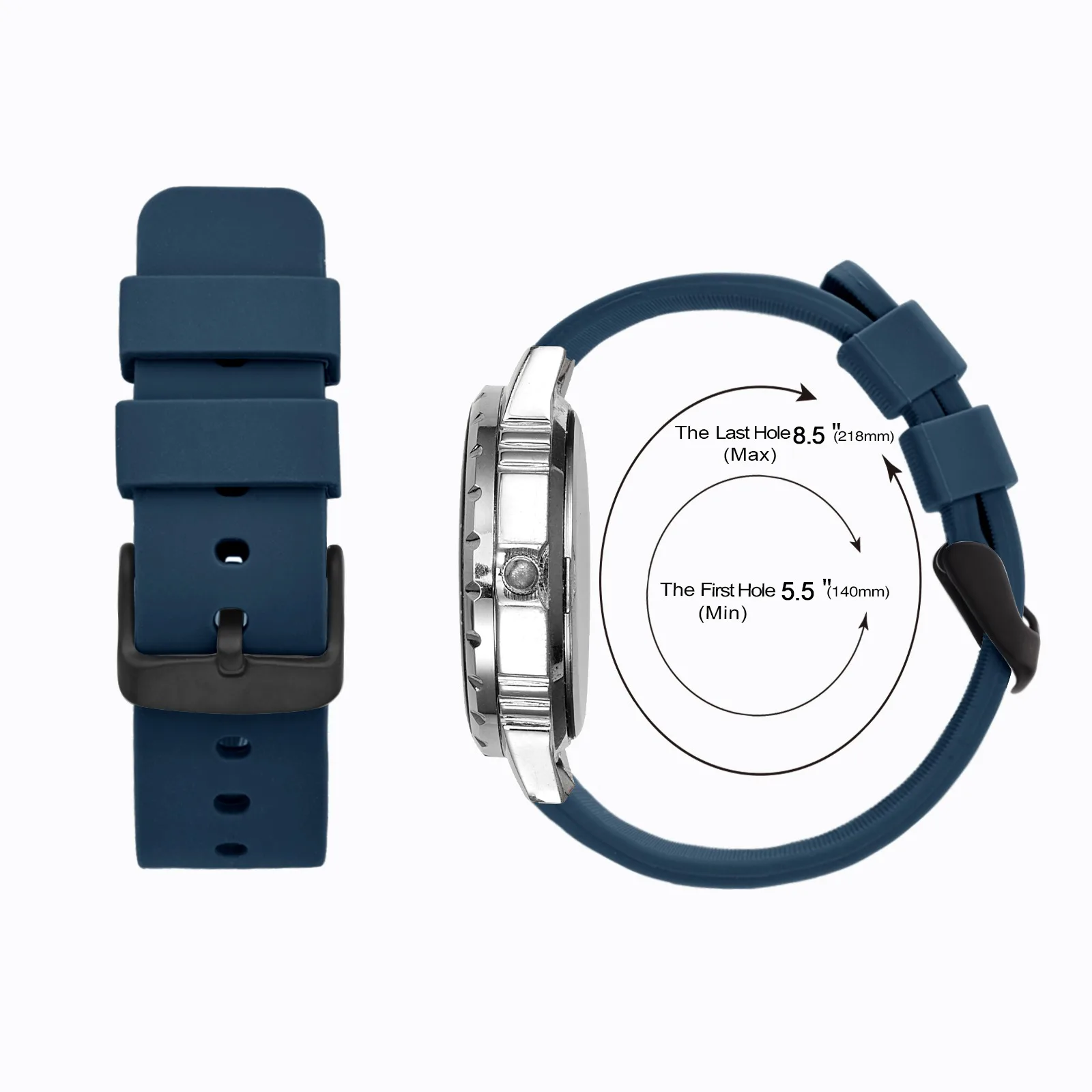 BISONSTRAP Silicone Watch Strap for Men Women 14mm 18mm 22mm 24mm waterproof Sports Watch Band Quick Release Watch accessories