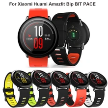 Ремешок 22 мм спортивные силиконовые часы для Xiaomi Huami Amazfit Bip BIT PACE Смарт-часы сменный ремешок умные часы