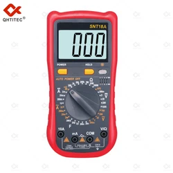 QHTITEC SNT18A Digital Multimeter AC DC Voltage Transistor Tester Ammeter Manual Range Test Meter Mulimetro  With Tester Wiring
