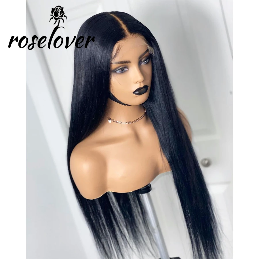 Transparentes do Laço do Frontal do Laço de hd Frontais do Laço Frontal do Laço em Linha Perucas do Cabelo 13*4 para as Mulheres Perucas Completas Peruca Reta Humano 7 Cheap Apliques com cabelo humano