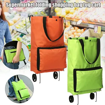 

Portable Wheeled Bag High Capacity Supermarket Folding Shopping Bag Trolley Cart Handle Bag WXV Sale
