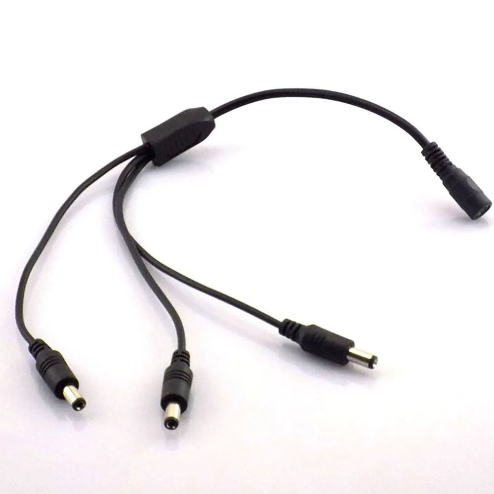 

2.1*5.5mm 1 Female to 3 Male way Splitter Plug Cable for CCTV Camera extend DC Power cable Supply cable 12V Pigtail Surveillance