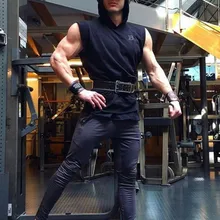 Стиль, майка без рукавов, спортивный жилет с капюшоном, одежда для фитнеса, одежда для бега, повседневная спортивная одежда