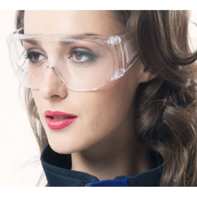 

Transparent Anti Spittle Safety Glasses Windproof Dust Anti Fog Splash Protection Glasses Transparent Chemical Goggles