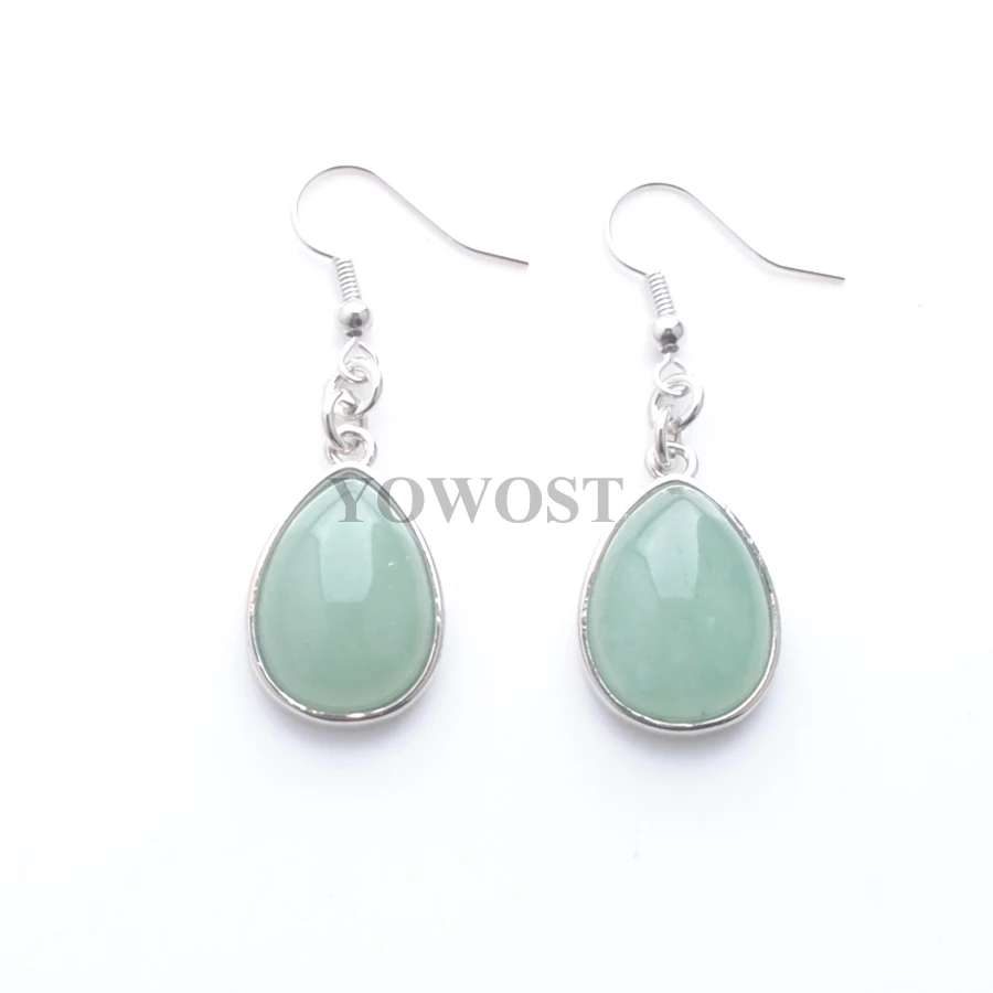 Natural Aventurine Gem Stone Teardrop Bead Drop Earrings 5Pair For Women Jewelry IR3176 | Украшения и аксессуары