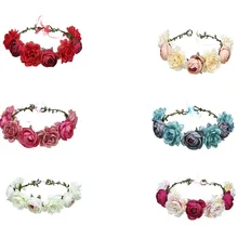 Головной убор цветок венок для головы Корона женские ювелирные изделия головной убор Свадебная вечеринка мяч участника