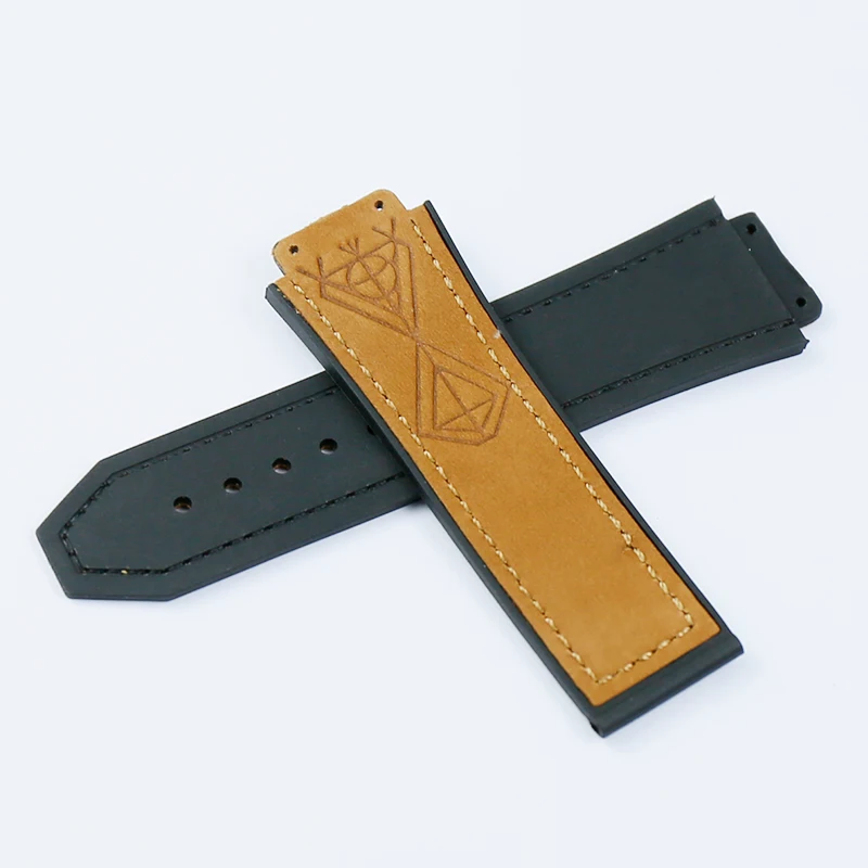 Watch accessories men's rubber strap for Hublot 25* 19mm matte leather strap series 22mm buckle ladies silicone sports strap