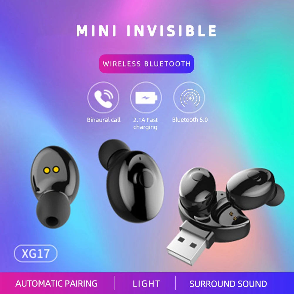 XG17 TWS Мини Bluetooth 5,0 бас стерео звук беспроводные наушники игровые гарнитуры