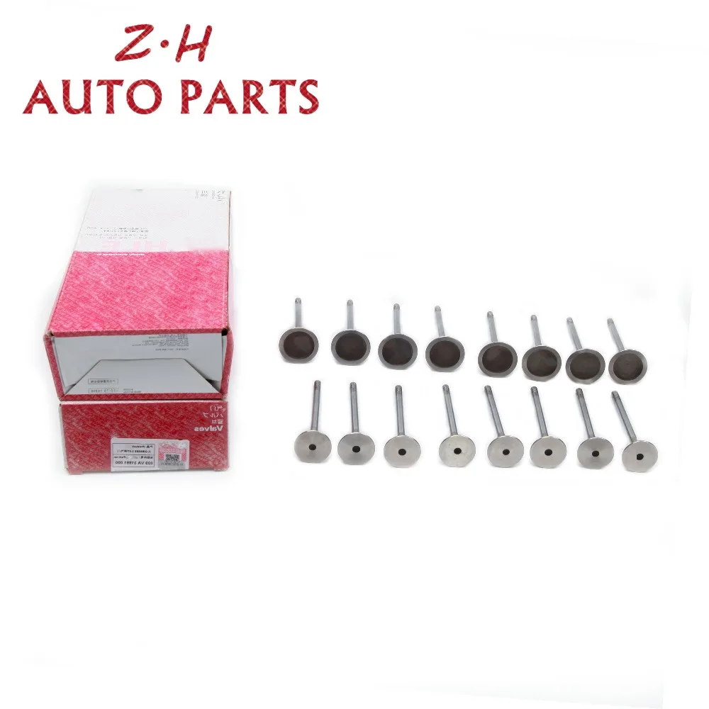 Новые 16 шт. впускные и выхлопные клапаны для двигателя 06D 109 611 H для VW Passat Tiguan Sharan Audi A3 A4 Quattro Q5 2,0 T 06D 109 601 м