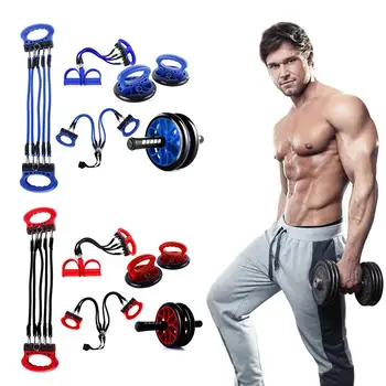 

5-in-1 Abdominal Roller Wheel Kit With Push-UP Bar Multifunctional Training Equipment For Home Gym Exercise