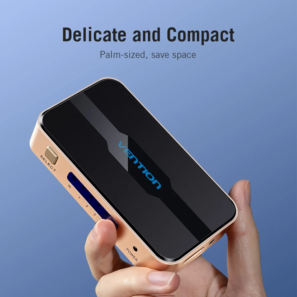 5 Input 1 Output HDTV Mini Adapter Projector Splitter IR Remote Control 4K DVD Player Audio HDMI Switcher Professional Video