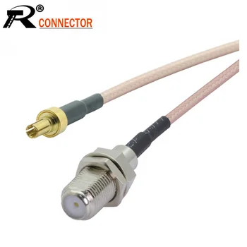 

2PCS F Female Jack to CRC9 Straight Male Plug Connector RG316 Pigtail Cable F to CRC9 Extension Cable Jumper Cord 15CM 6" Cable