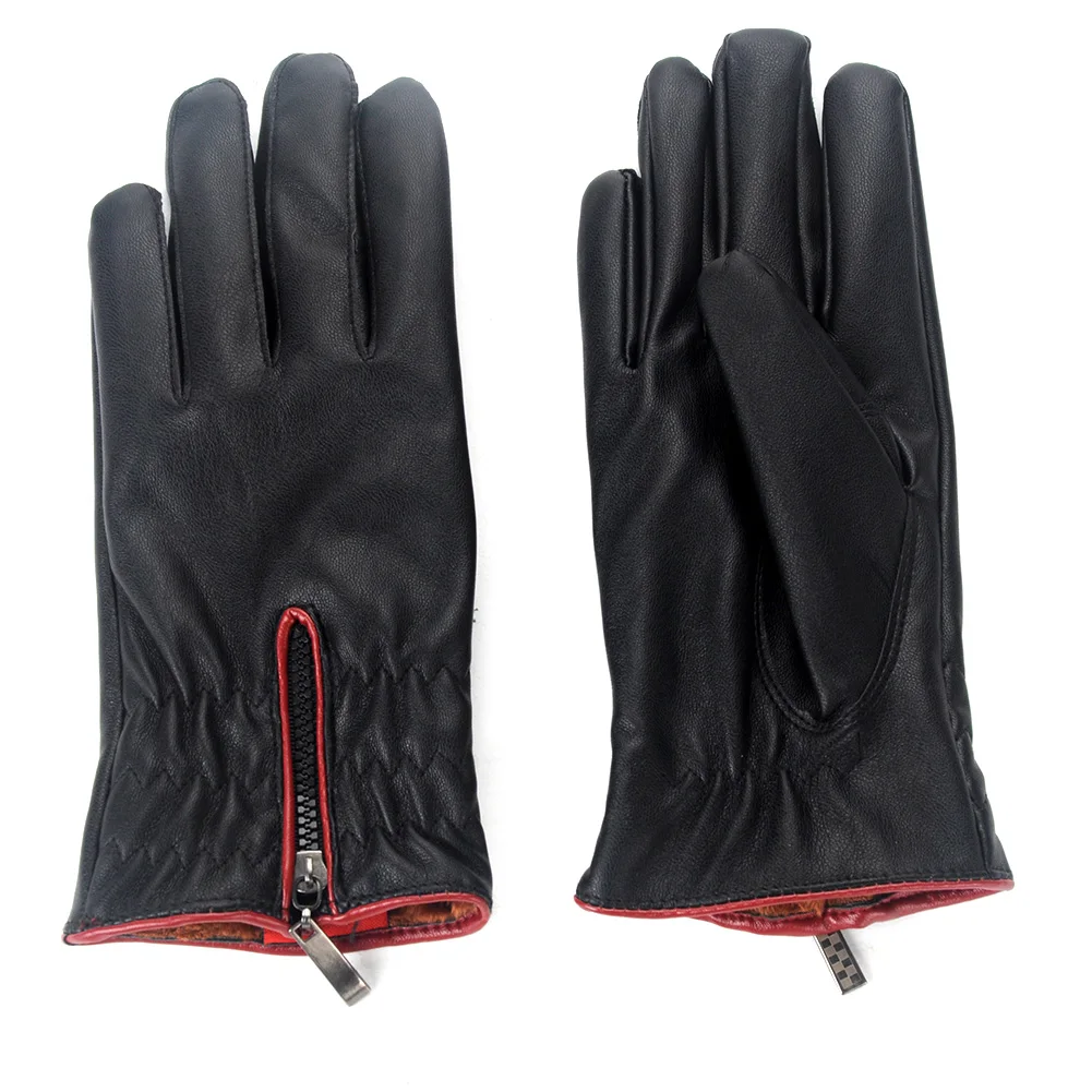 Перчатки для верховой езды Женские Классические черные зимние кожаные перчатки для улицы поездок перчатки для экрана военные армейские