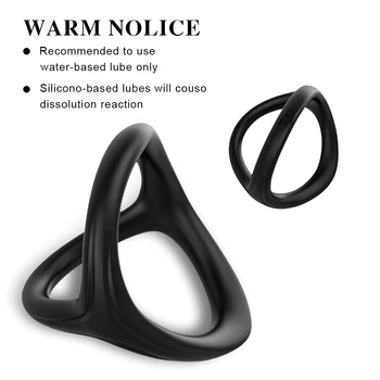 Newest Penis Ring Men's Masturbator Cock Rings Couple Lover Toys For Sex Men Time Delay Ejaculation Soft Silicone Sexy Dual Ring 4
