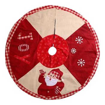 

Christmas Tree Skirts Santa Claus Pattern Creative Cloth Tree Skirt Apron Mats for Party Decorating Christmas