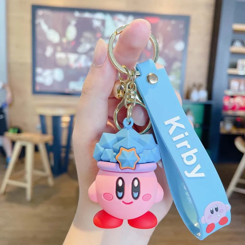4-5cm Anime Kirby PVC Action Figure Cosplay Chefwith Hat Heart Strawberry Kawaii Mini Model Toys Dolls Kids GIft Keychain Ring batman action figure Action & Toy Figures