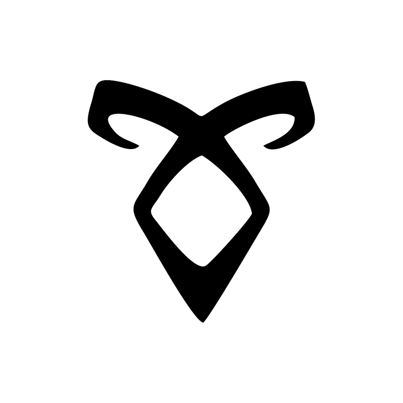 

12.1CM*13CM Fashion Angelic Power Rune Car Sticker Vinyl Car Rear Trunk Decal Graphical Black/Silver Window Decoraiton