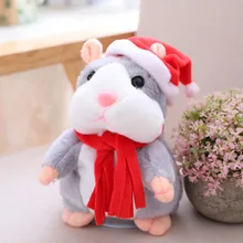 

Talking Pet Scarf Hamster Toy Electronic Plush Noding Sound Recording Doll Kids Christmas Gifts AN88