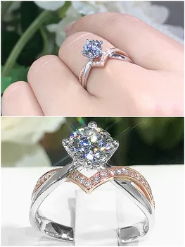 

Fashion layered AAA zircon diamonds gemstones crown rings for women 18k rose gold white silver color jewelry bijoux bague gifts