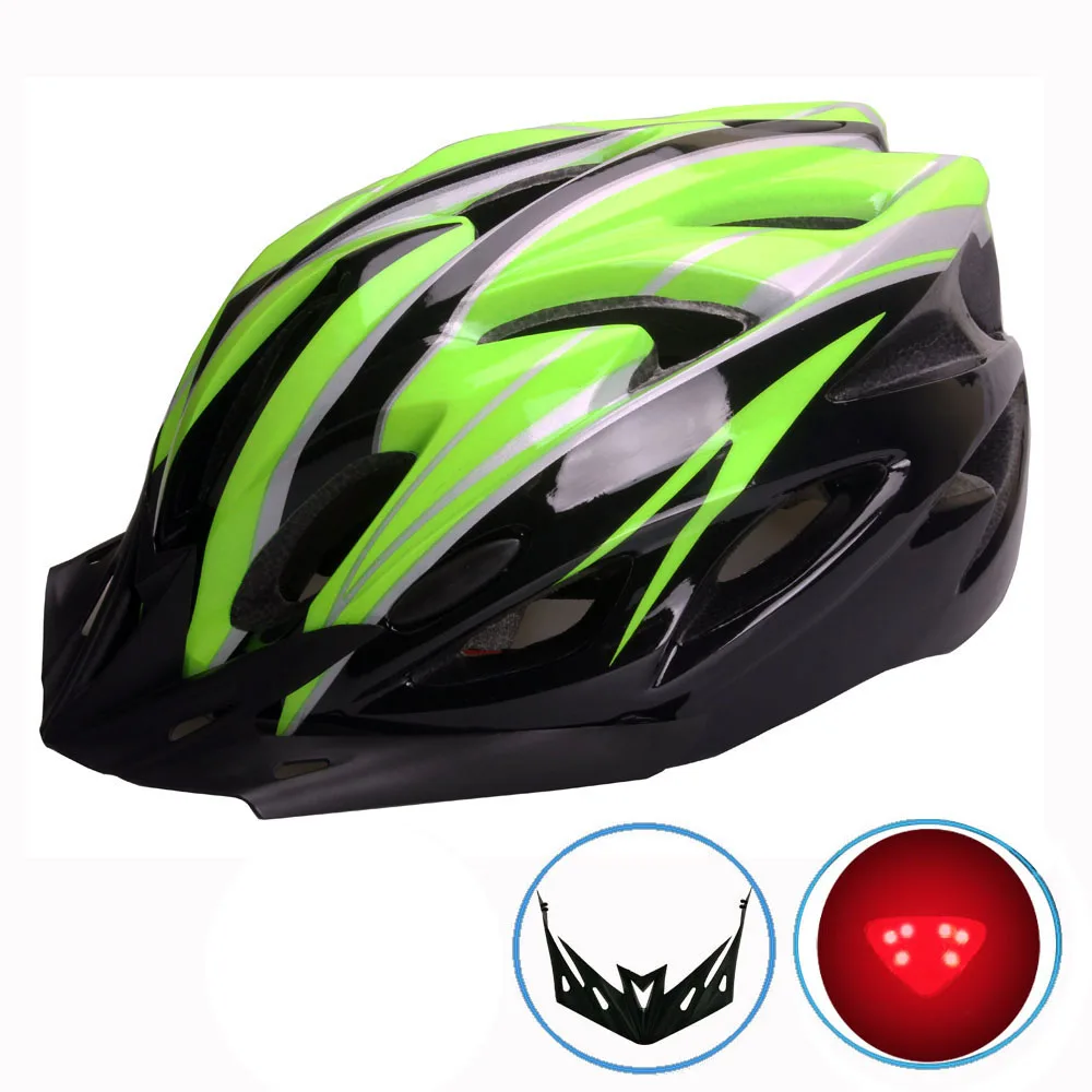 Ультралегкий велосипедный шлем EPS+ PC чехол MTB дорожный велосипедный шлем полностью формованный велосипедный шлем безопасная Кепка светодиодный защитный шлем