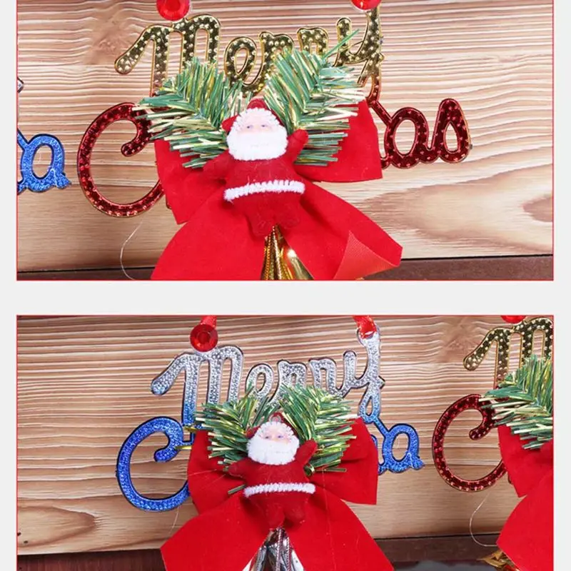 

Christmas Jingle Bell Door Hangers with Bow for Christmas Decorations Ornaments 634E